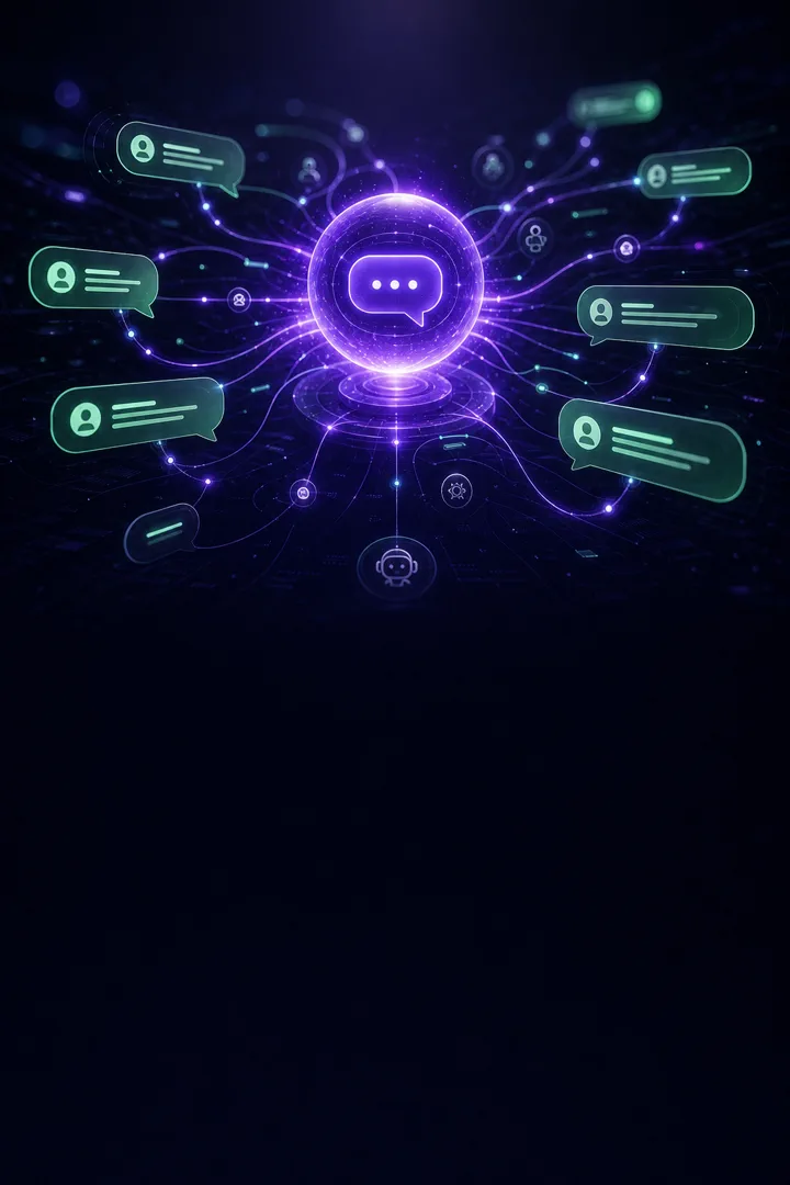 Central de inteligência artificial atendendo várias conversas